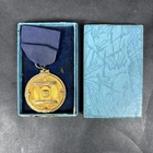 Vintage 1941 PBC Possibly "Police Bulldog Club"Engraved Gold Filled Medal w. Box