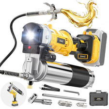 Cordless Grease Gun Compatible with Dewalt 20V Battery, 12000PSI High-Pressure w