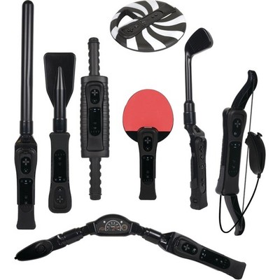 CTA Digital Wii Sports Resort 8-in-1 Pack (Black) Black