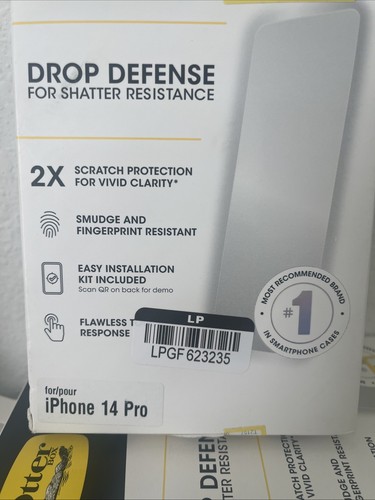 OtterBox Trusted Glass Screen Protector Apple iPhone 14 Pro Clear - Photo 3 sur 3