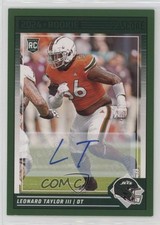 2024 Score Rookies Green Signatures Leonard Taylor III #396 Auto v9t