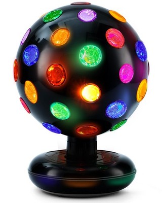 Rotating Disco Ball Light - 11'' Spinning Disco Ball with Multi-Colored LED fo...