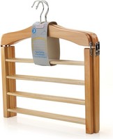 Holz HosenbüGel Rutschfest KleiderbüGel Platzsparend Vielseitig 38Cm 3 StüCk
