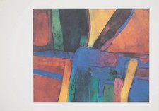 Maurice ESTEVE : Entrelacs de couleurs, Héliogravure signée, 1991