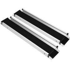 Wheelchair Ramps 5FT Telescopic Aluminium Portable Pair 272kg Ramp Capacity