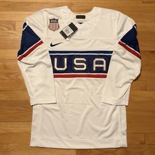 Team USA IIHF Nike 2022 Olympics White Hockey Jersey Size Small