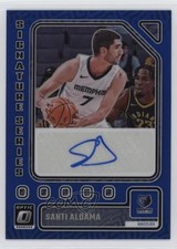 2023-24 Donruss Optic Signature Series Blue Prizm 11/25 Santi Aldama Auto 3d3