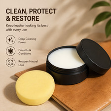 Leather Care Cream Cleaner Conditioner for Car Seats Sofa Bags Jacket 160g