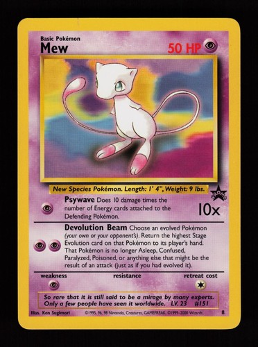 Mew 8 Promo Wizards Black Star Promos Pokemon Cards