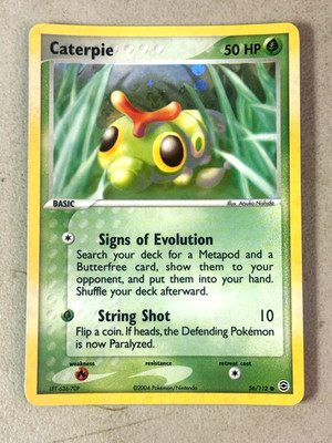 Caterpie 56/112 -- FireRed & LeafGreen Reverse Holo NM+ Pokemon Card