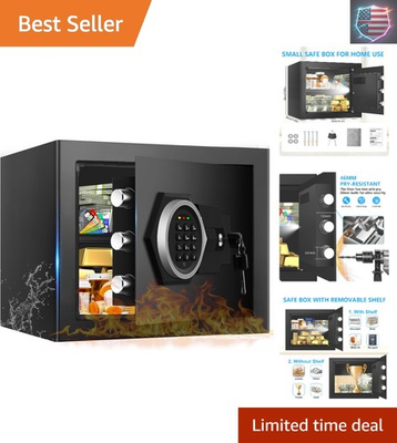 #ad #ad 1.3 Cub Small Safes for Home Use Fire and Water Proof Anti Theft Digital Sec... $120.00