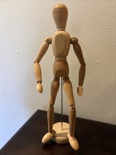 Wooden Articulated Artists' Mannequin Figure with Stand Poseable Model 13  