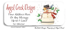 Christmas Country Prim Snowman w/Bluebird Personalized Return Address Labels