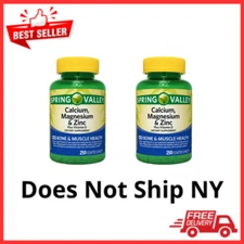 Spring Valley Calcium Magnesium and Zinc Dietary Supplement - 250 Caplets - 2 pk