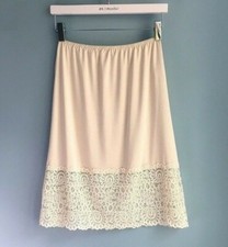 Donna Modale Pizzo Mezzo Sottoveste Elasticizzata Sottogonna Floreale