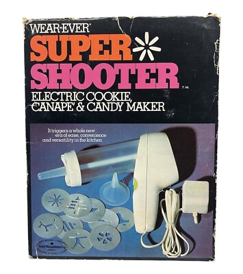 Vtg WearEver Super Shooter Electric Cookie Maker 70001 Candy Canape 70s Sealed