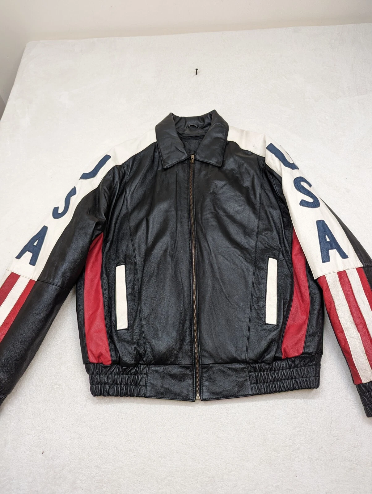 Vintage USA EXTREME BIKER Thinsulate American 90s Leather Biker Jacket Mens Med
