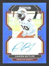 #RA-DBU Darien Butler 2022 Prizm Draft Picks Autographs Blue #/149