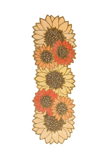Sunflower Design Beads Dining Table Set With 1 Runner 6 placemat And 6 Coasters - Picture 9 of 10