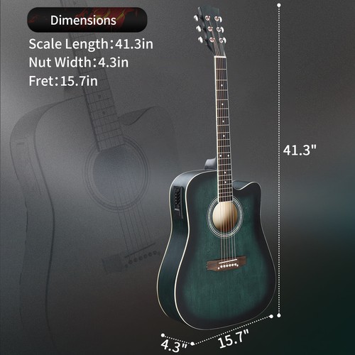 Ktaxon 41-In Basswood Acoustic Guitar -Folk Guitar with 10W Amplifier & Bag - Picture 4 of 8