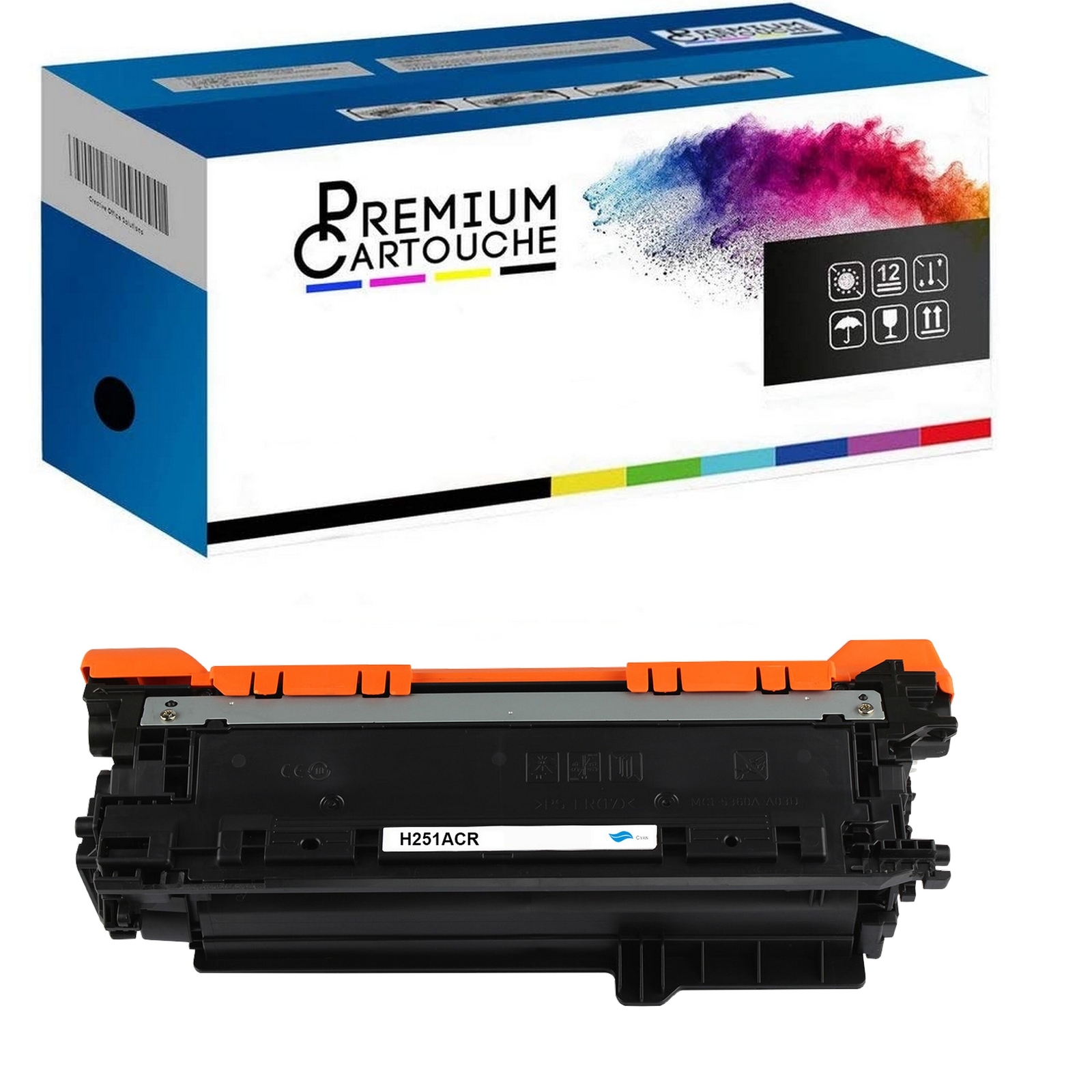 Toner cyan EP723 résistant pour stopper les impressions ternes au bureau