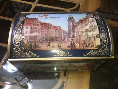 E Otto Schmidt Germany Lebkuchen Biscuit Cookie Tin Nurnberg  12'' x 8'' x 5.5''