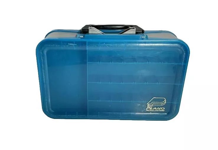 PLANO Tackle Systems Double Sided Portable Fishing Tackle Box Organizer Blue