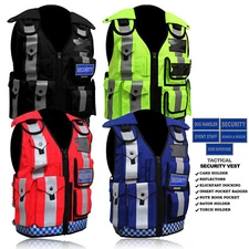 SECURITY VEST TACTICAL VEST DOG HANDLER ENFORCEMENT CCTV VEST REFLECTOR TAC