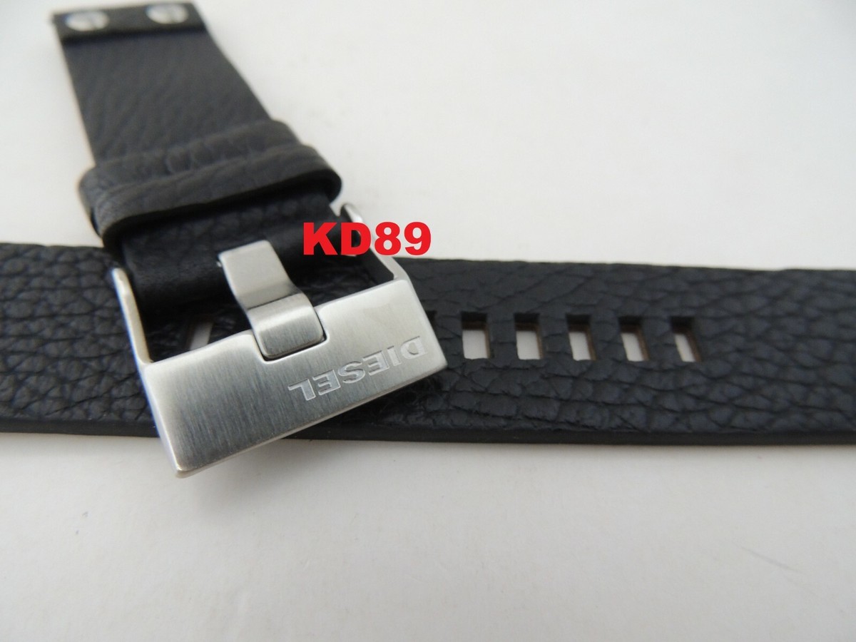 Genuine ORIGINAL DIESEL DZ 1717 BLACK leather strap band 24mm | eBay