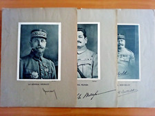 Rare lot de feuillets représentant 40 généraux célèbres de la Grande Guerre