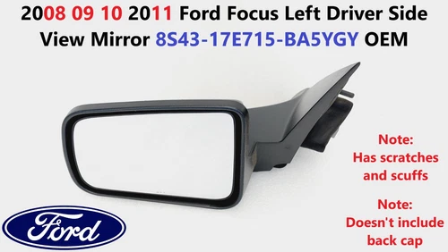 2008 09 10 2011 Ford Focus Left Driver Side View Mirror 8S43-17E715-BA5YGY