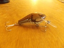 Vtg Bagley Natural Craw Crankbait W/Lead Lip & Brass Hardware Never Fished 11/25