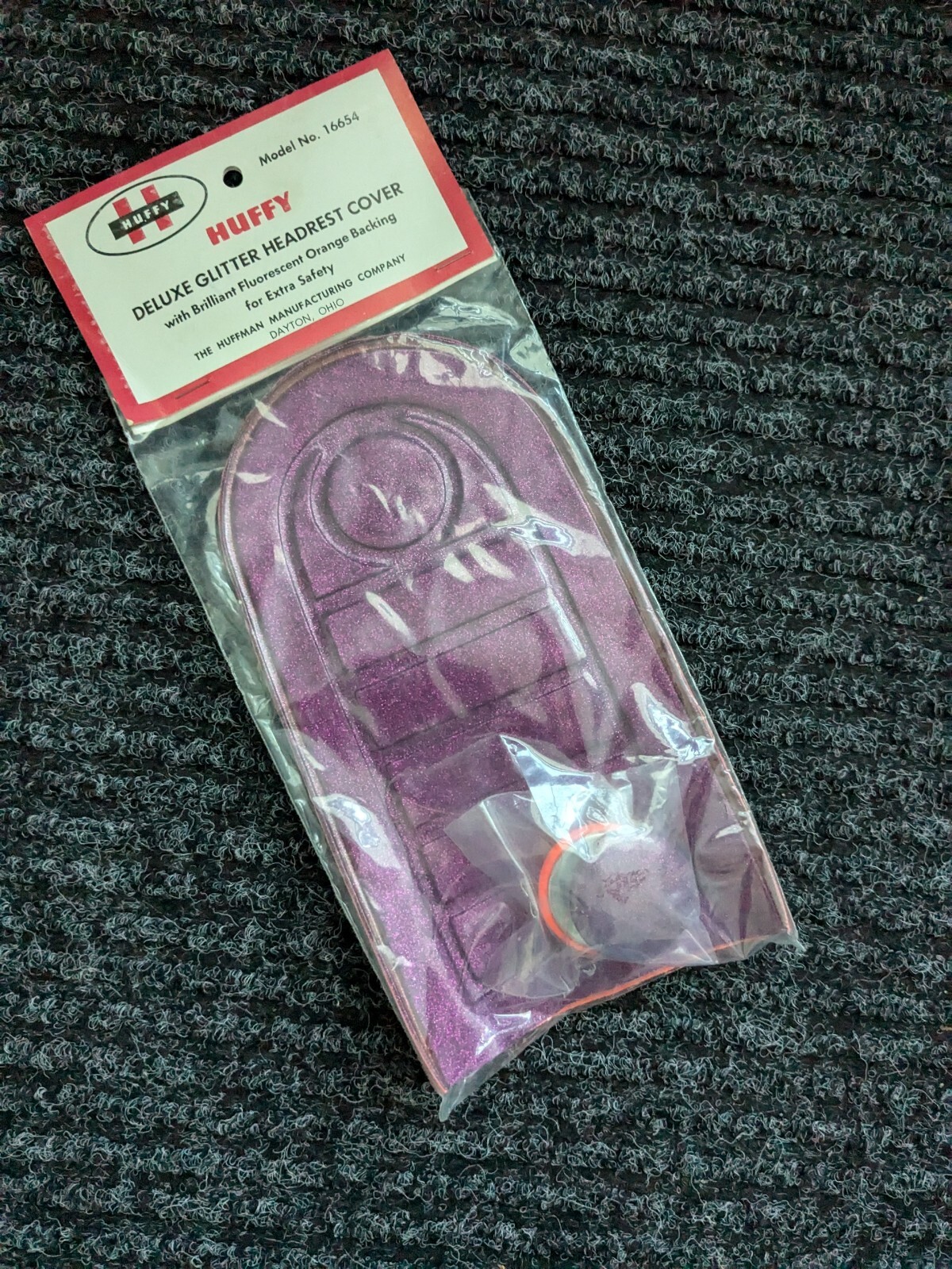 Glitter Sissy Bar Headrest Cover  * Nos Vintage *rail