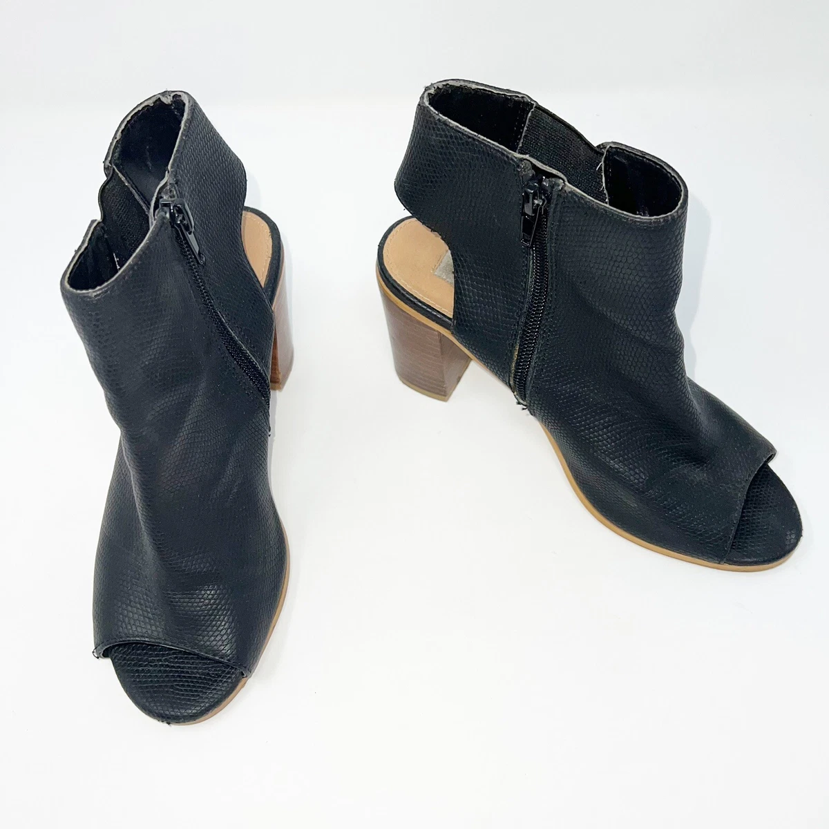 Steve madden black peep toe best sale booties