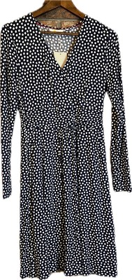 Boden Navy Blue And White Polkadot Dress Size 4 NWT