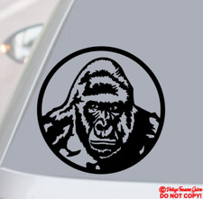 GORILLA VINYL DECAL CAR REAR WINDOW BUMPER STICKER MOUNTAIN SIVERBACK GREAT APE