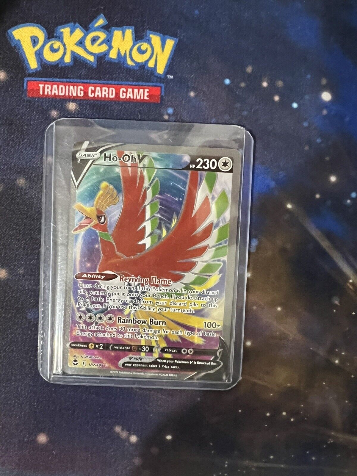 Pokemon Sword and Shield Silver Tempest 187 Full Art/HO-Oh V MINT