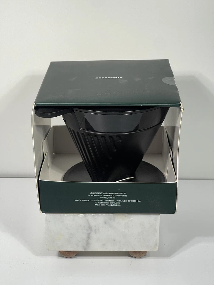 Starbucks Black Pour Over Set Coffee Funnel Brewing Manual Coffee Maker 2022  - Image 4 of 4
