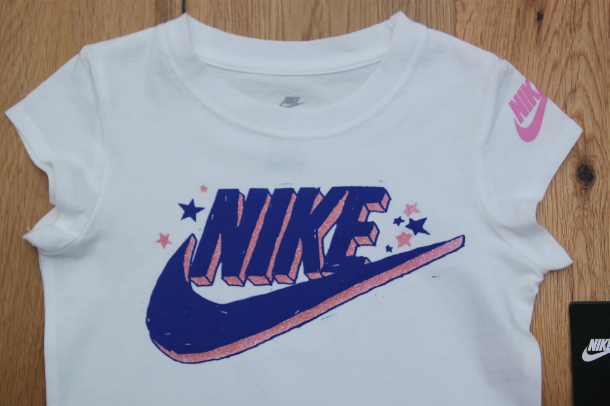 Nike Girl T Shirt White Purple Pink eBay