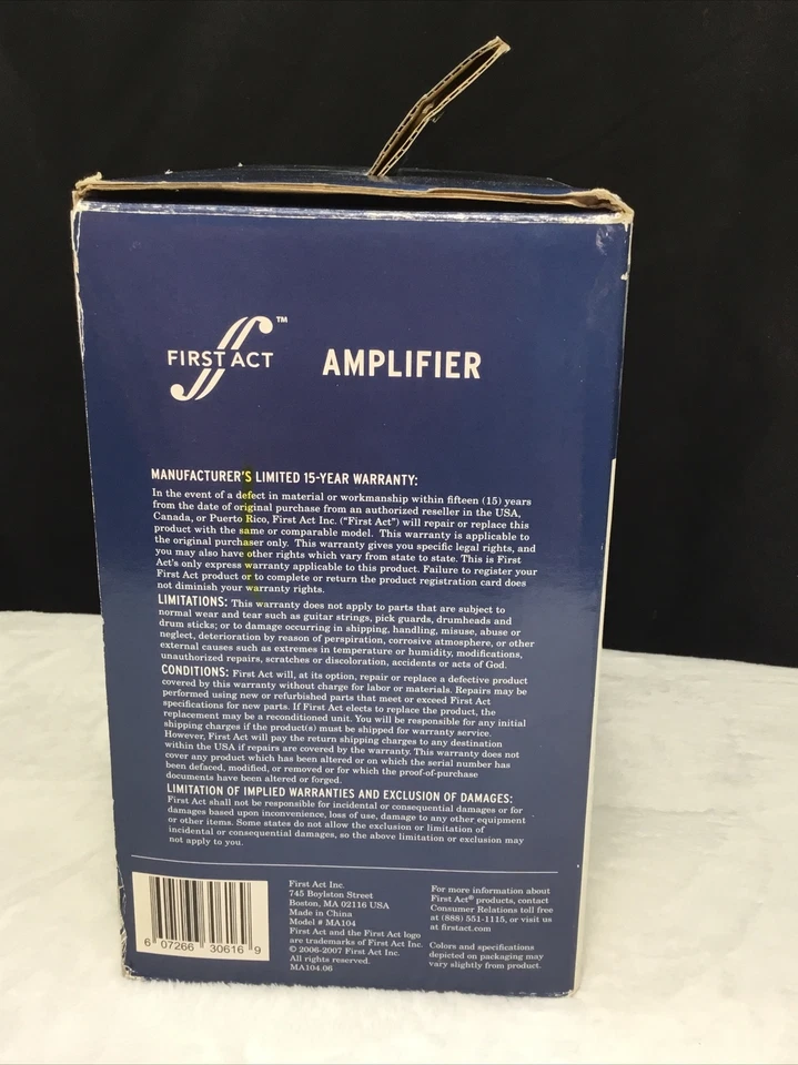 2006 First Act Amplifier Loud and Compact w/ Input Jack Tone + Volume Controls - Image 2 of 4
