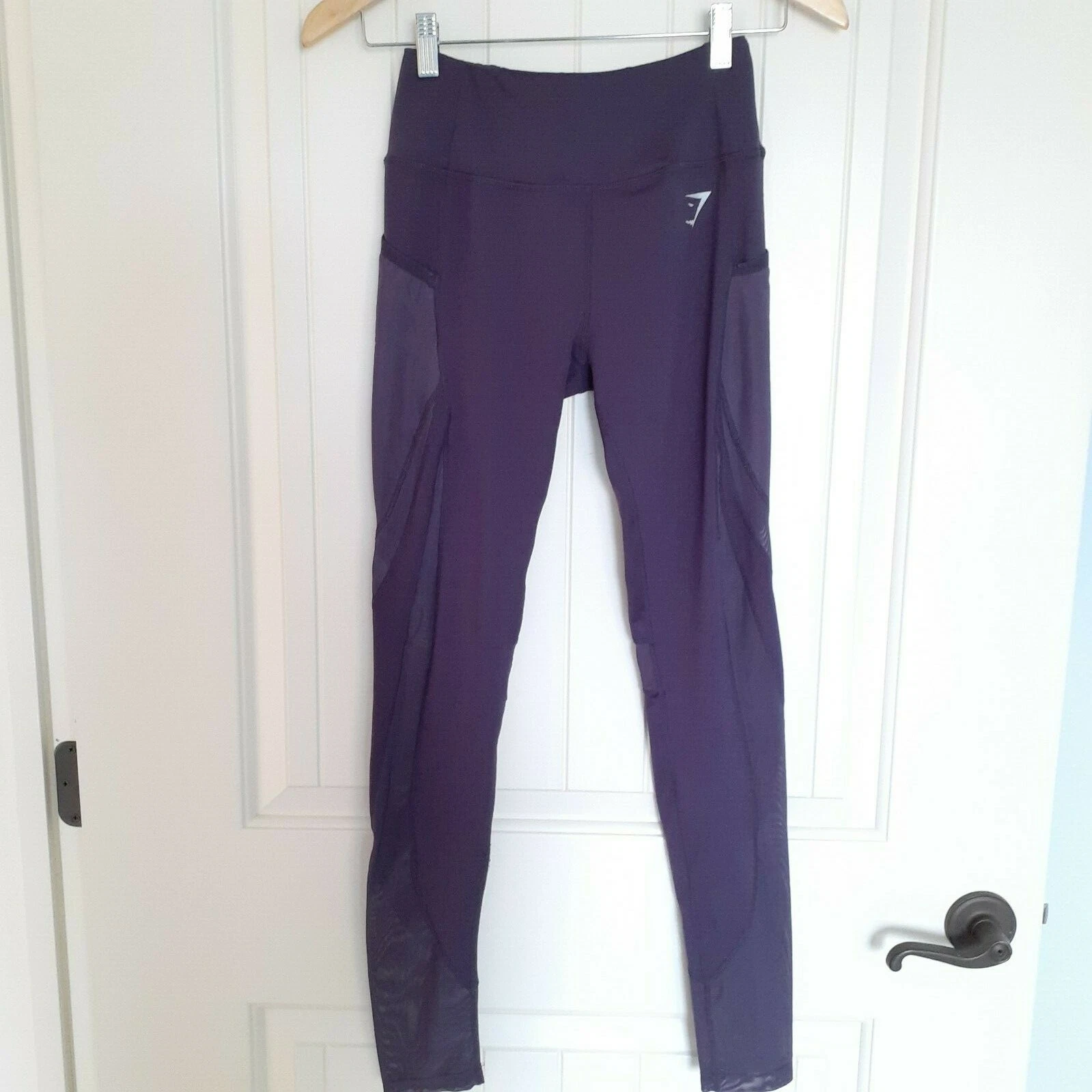 Gymshark Women's Dry Pocket Mesh Purple Leggings Size S