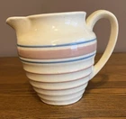 Vintage McCoy Stoneware Striped Beehive Pitcher-