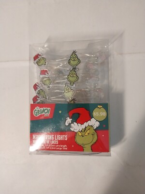 Dr. Seuss The Grinch Mini String Lights 20 LED Lights Brand NEW