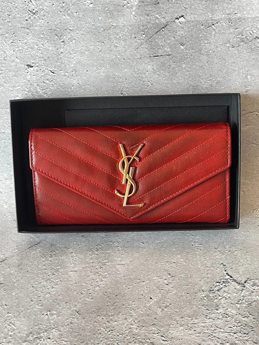 kousen Reizen Oorlogszuchtig Yves Saint Laurent Long wallet YSL Logo Red Leather Gold 358085 from japan | eBay kousen Reizen Oorlogszuchtig Yves Saint Laurent Long wallet YSL Logo Red Leather Gold 358085 from japan | eBay