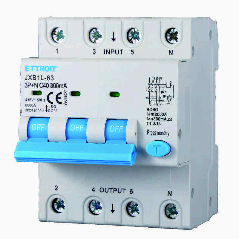 Magnetotermico Differenziale 3P+N 40A 300mA 380V-6KA CLASSE A