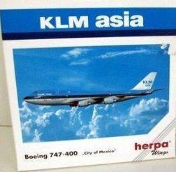 NEW HERPA WINGS 511216 KLM ASIA BOEING 747-400 CITY OF MEXICO 1