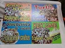 18 In X 24In. Funnel Cakes, Blueberry Cream Food Truck Concession Trailer Sign 