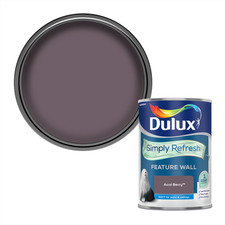 Dulux Paint Acai Berry Simply Refresh Feature Wall One Coat Matt Emulsion 1.25L