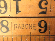 VINTAGE RABONE BOXWOOD FOLDING 24" HINGED RULER MEASURE No1167 MADE IN ENGLAND