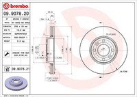2X Brembo Bremsscheibe 09.9078.21 FüR Dacia Lada MERCEDES-BENZ Renault